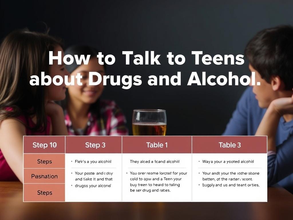     How to Talk to Teens About Drugs and Alcohol. Summary Table: Steps to Talk to Teens About Drugs and Alcohol