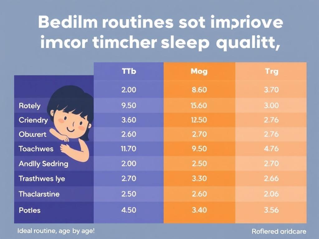     Rutinas para antes de dormir que mejoran la calidad del sueño infantil.. Tabla comparativa: rutina ideal según edad