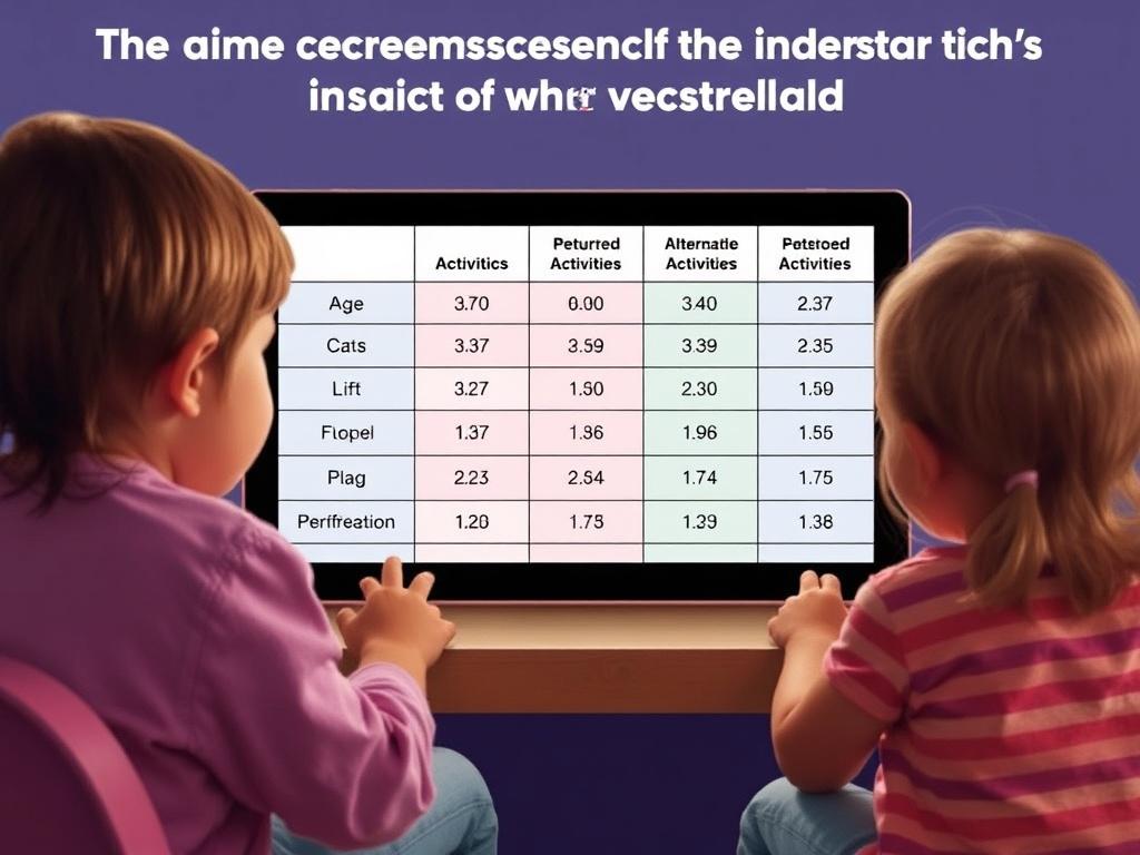     El impacto de las pantallas en el cerebro de los niños menores de 5 años.. Tabla de actividades alternativas por edad