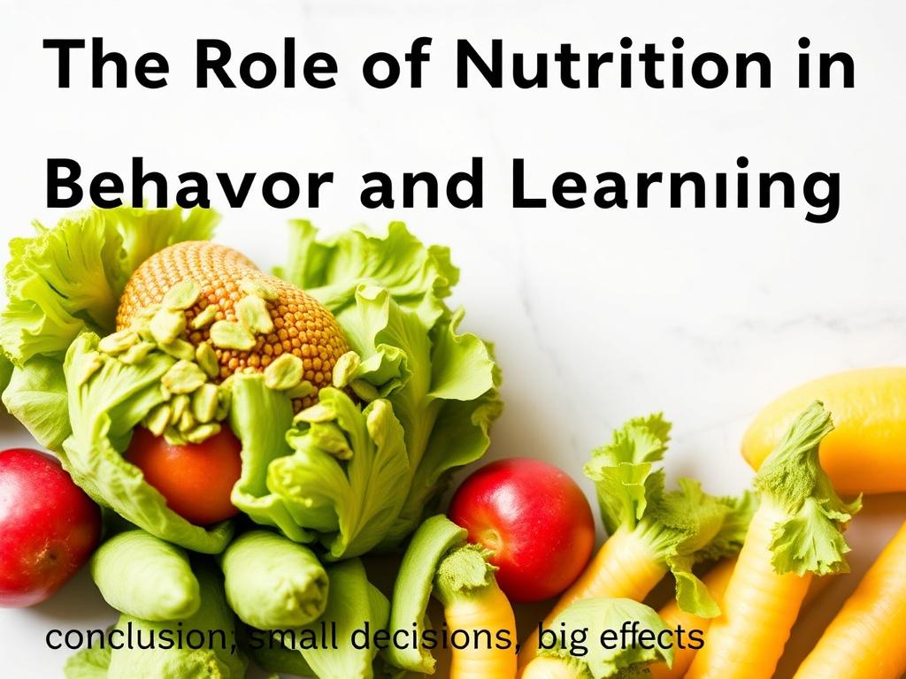     The Role of Nutrition in Your Child's Behavior and Learning. Conclusión: pequeñas decisiones, grandes efectos